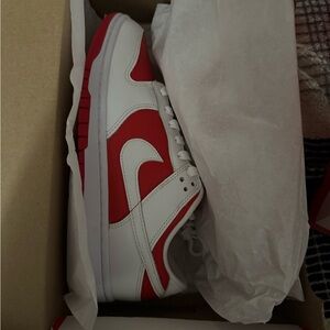 Championship Red Nike Dunk Low